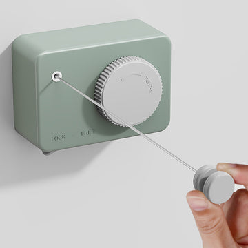 Corde à linge rétractable invisible pour intérieur, sans perforation, pour salle de bain, balcon, rétrécissement des vêtements frais