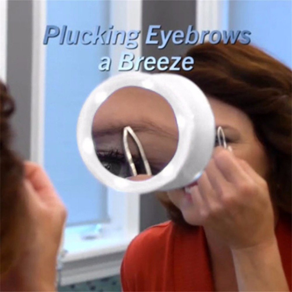 360-Grad-Make-up-Lupe Badezimmer-Kosmetikspiegel LED-Licht