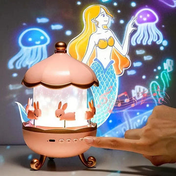 Projecteur de veilleuse pour chambre d'enfant, rotation de l'espace, rechargeable par USB