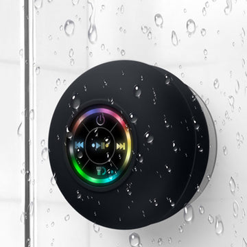 Enceinte Bluetooth étanche à ventouse avec LED