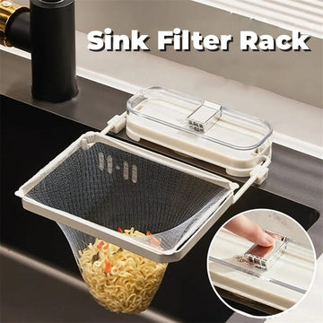 Effortless cleanup with this suction cup kitchen sink filter rack!